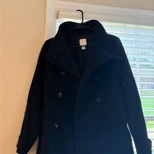 H&M Women’s Black Double-Breasted Coat